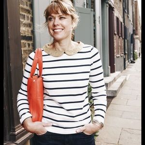 Boden Sparkle Collar Breton Top